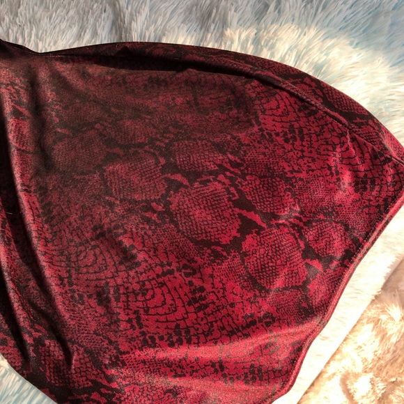 Missguided High Neck Snake Velvet Mini Dress - Picture 5 of 8